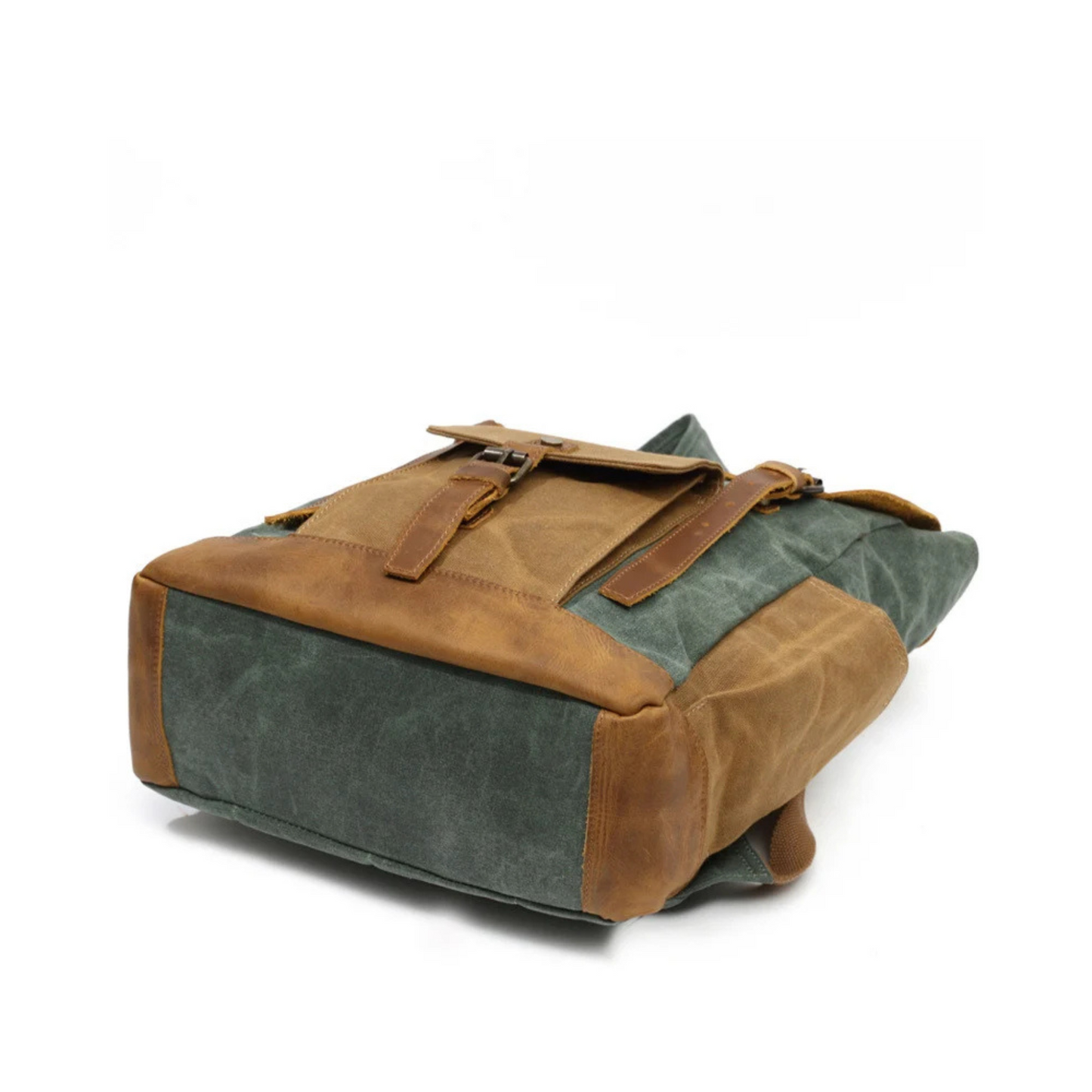 Waxed Canvas with Full Grain Leather Backpack
