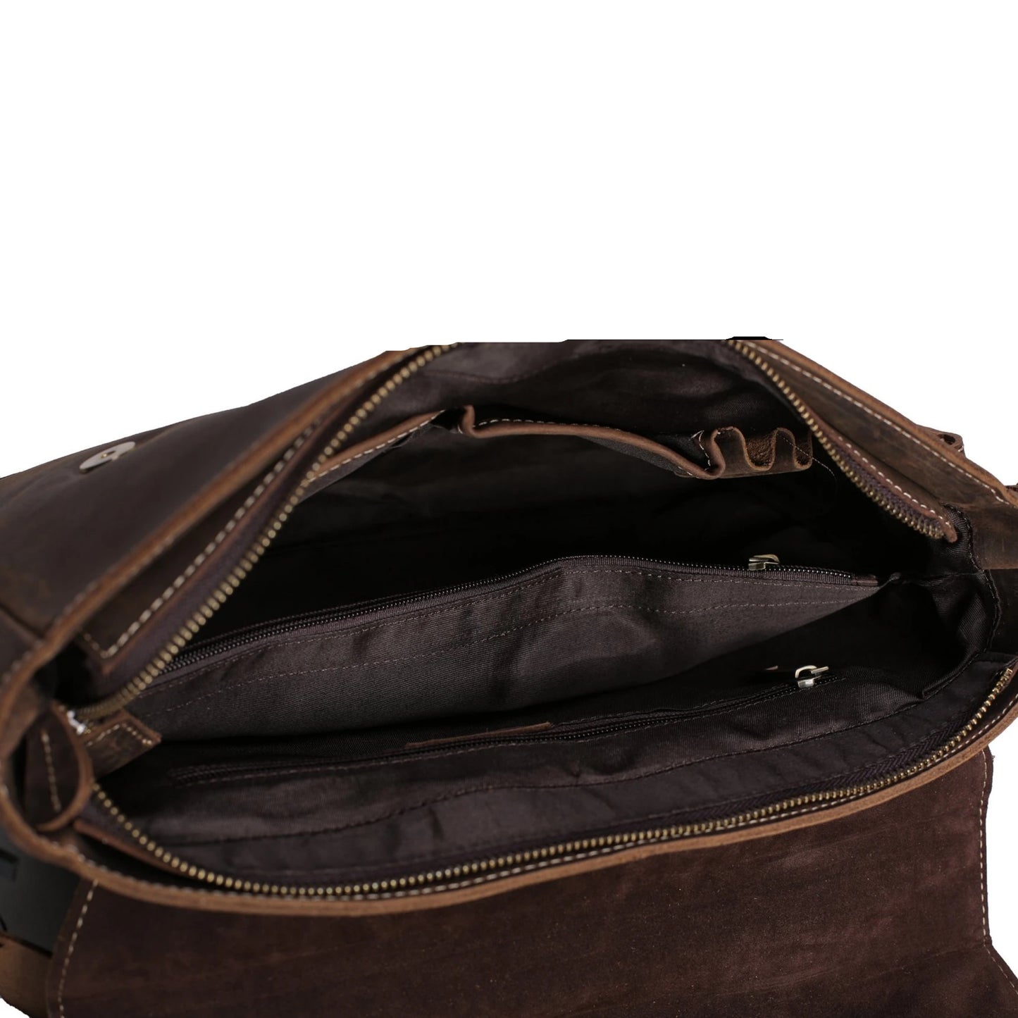 Handmade Genuine Leather Compact Satchel Briefcase - Blue Sebe Handmade Leather Bags