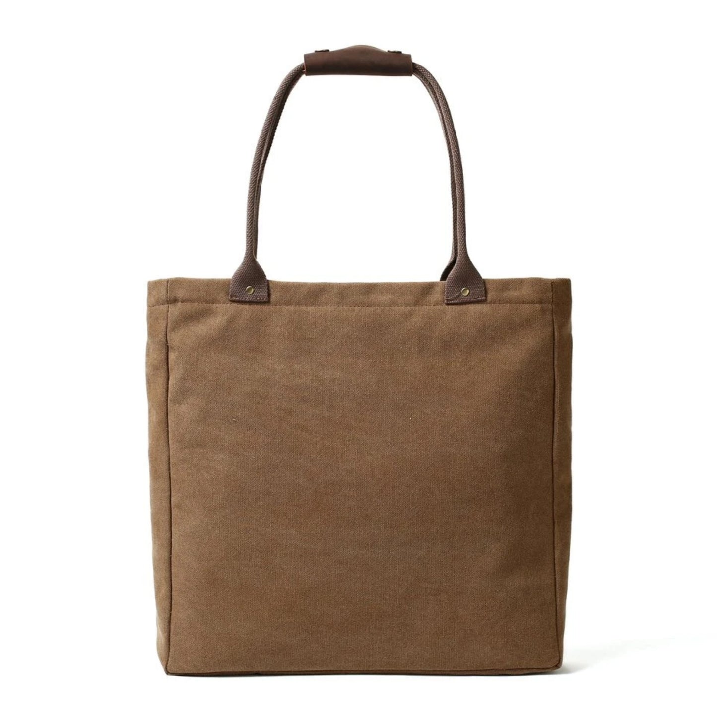 Handmade Waxed Canvas & Leather Tote Handbag - Blue Sebe Handmade Leather Bags