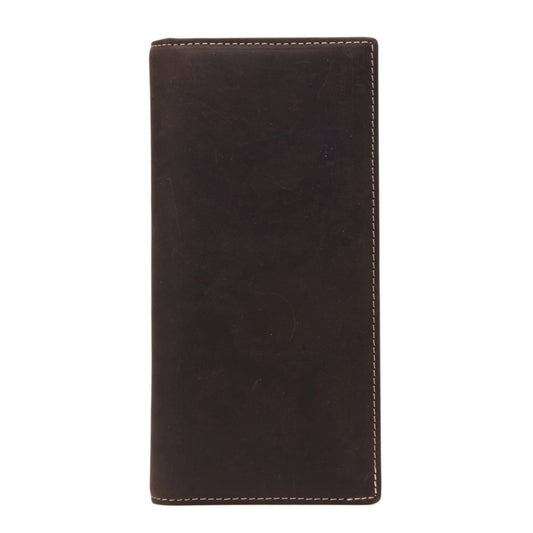 Handmade Genuine Leather Men Long Wallet - Blue Sebe Handmade Leather Bags