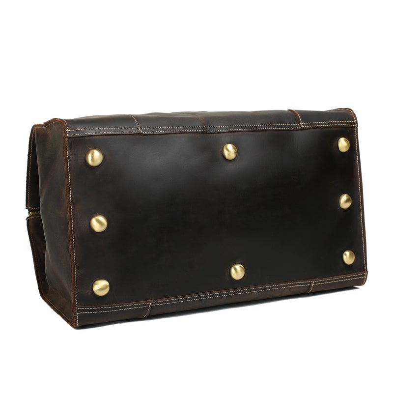 Extra Large Vintage Genuine Leather Duffel Bag, Travel Bag, Handbag