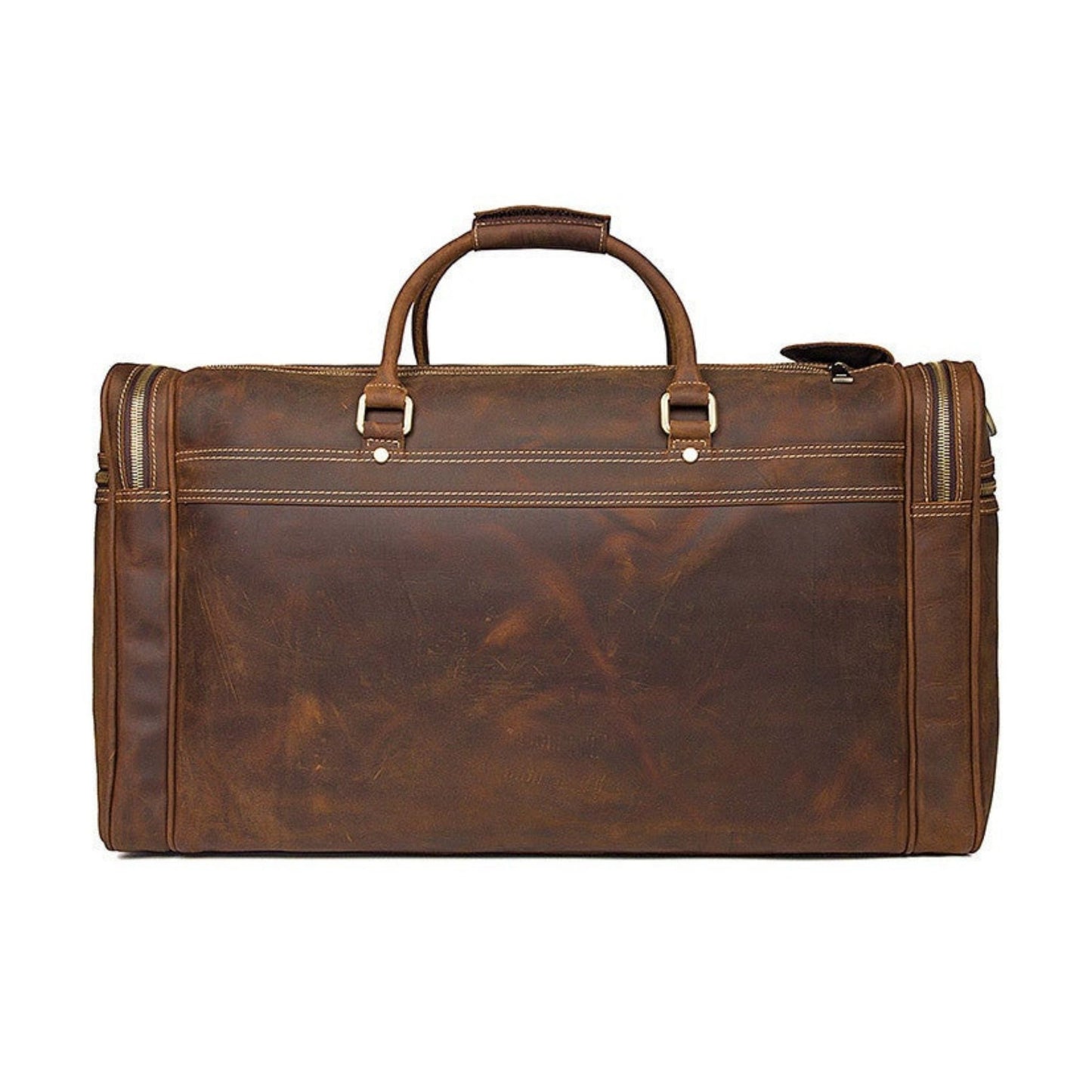 50L Extra Large Vintage Leather Travel Duffle Bag - Blue Sebe Handmade Leather Bags