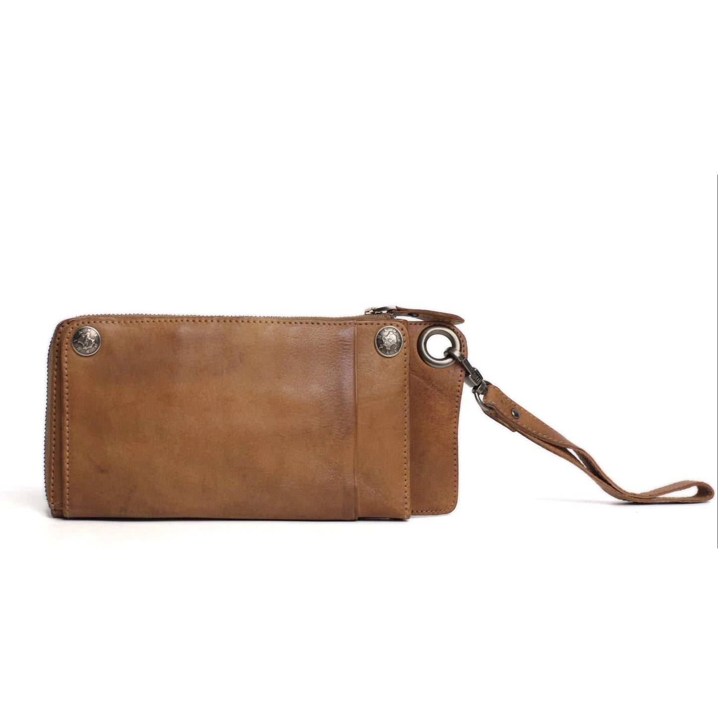Handmade Full Grain Vegetable Tanned Leather Wallet - Blue Sebe Handmade Leather Bags