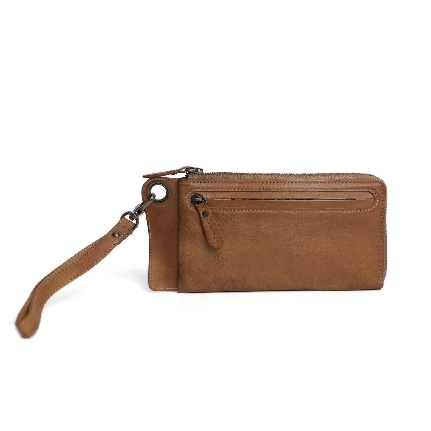 Handmade Full Grain Vegetable Tanned Leather Wallet - Blue Sebe Handmade Leather Bags