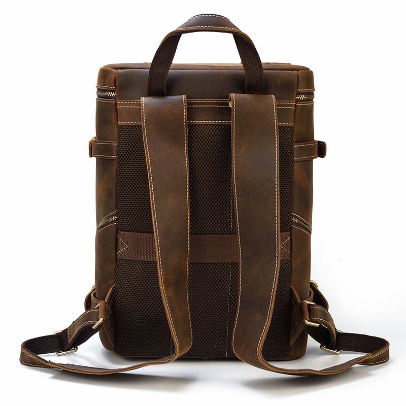 Vintage Leather Backpack, Travel Backpack, Hiking Backpack, Leather Rucksack