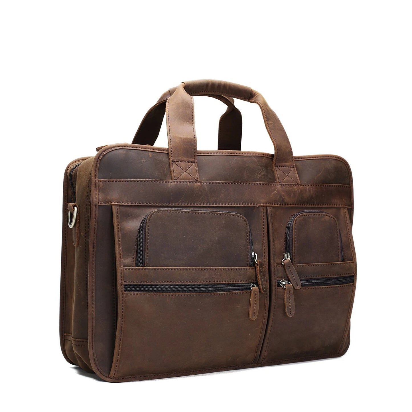 Handmade Genuine Leather Satchel/Handbag - Blue Sebe Handmade Leather Bags
