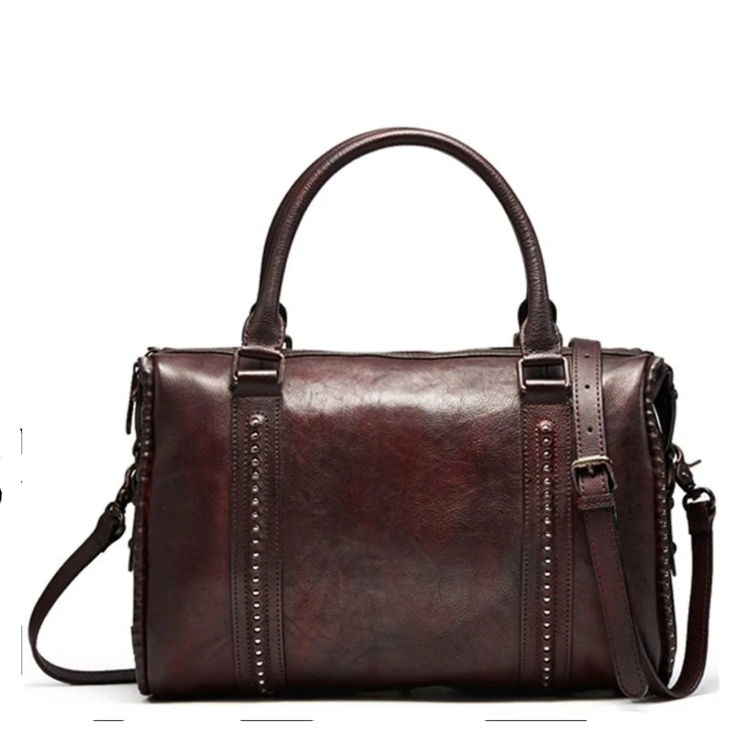 Handmade Full Grain Leather women Satchel Handbag - Blue Sebe Handmade Leather Bags
