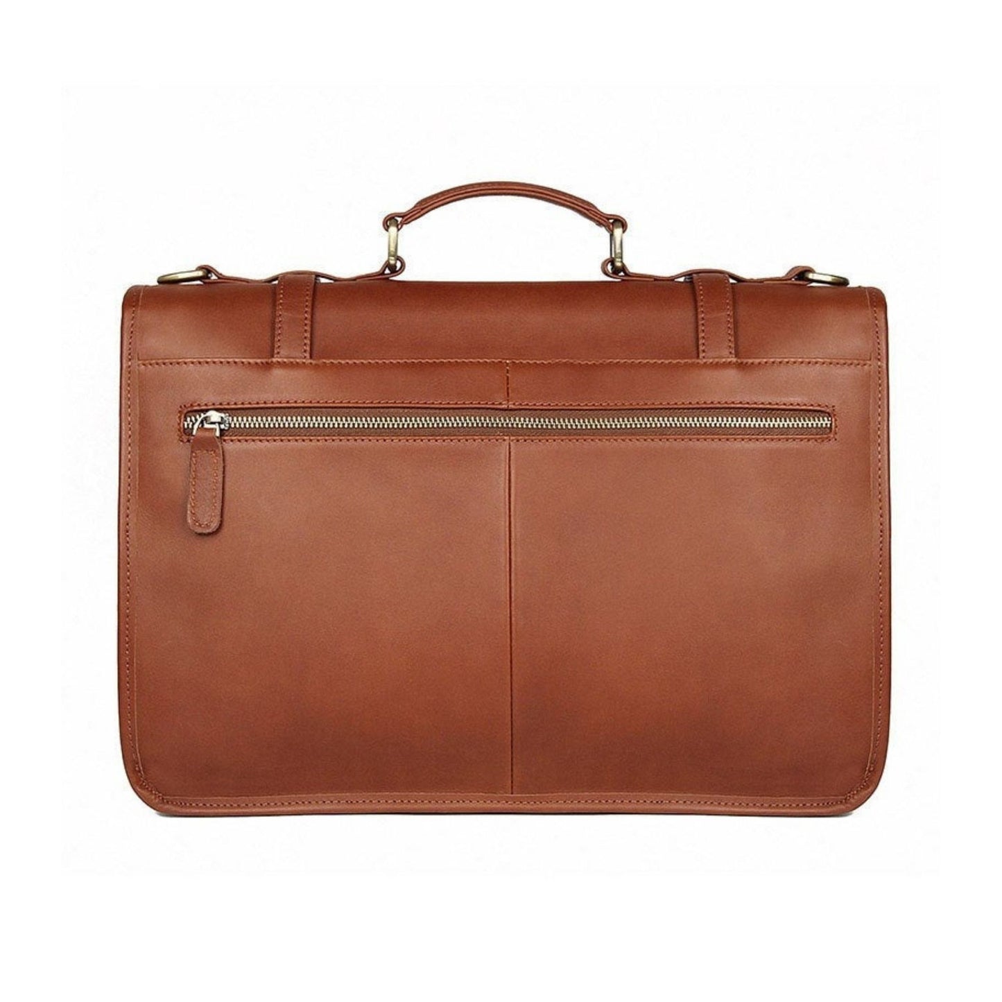 Handmade Full Grain Men's Leather Briefcase - Blue Sebe Handmade Leather Bags