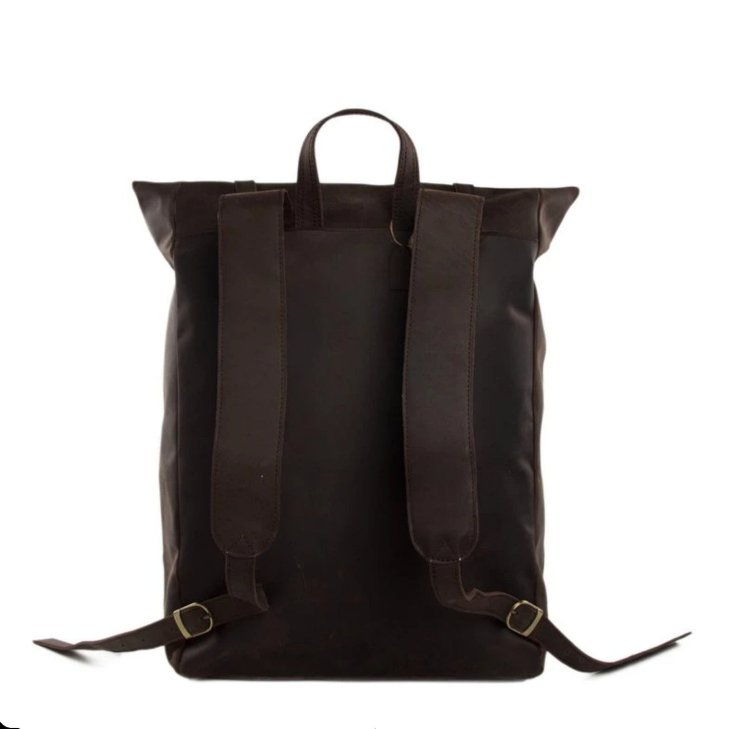 Handmade Genuine Leather Travel Backpack | Dark Brown - Blue Sebe Handmade Leather Bags