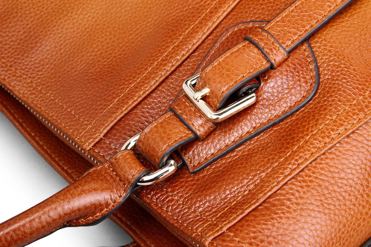 Handmade Full Grain Leather Cross Body Tote Handbag - Blue Sebe Handmade Leather Bags
