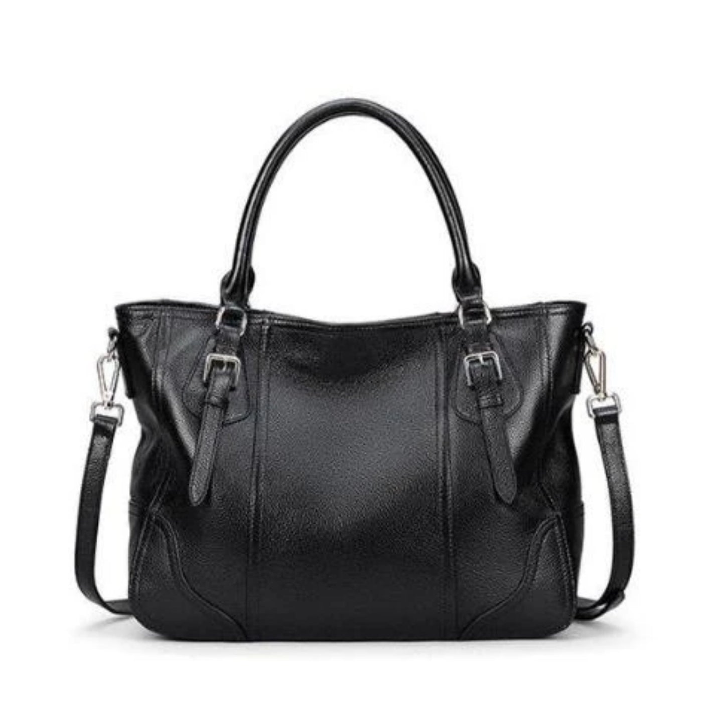 Handmade Full Grain Leather Cross Body Tote Handbag - Blue Sebe Handmade Leather Bags