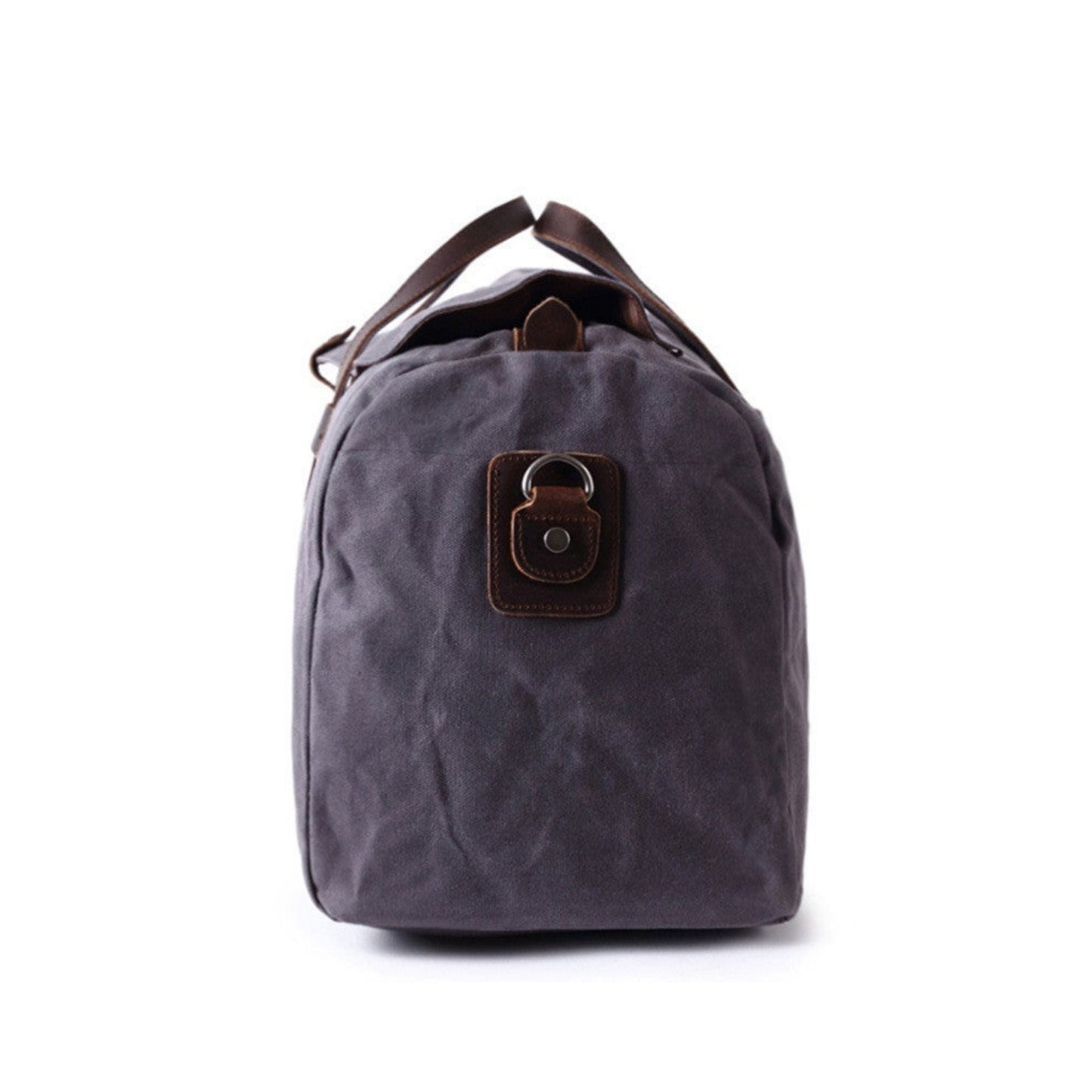 Waxed Canvas Duffle Travel Bag - Blue Sebe Handmade Leather Bags