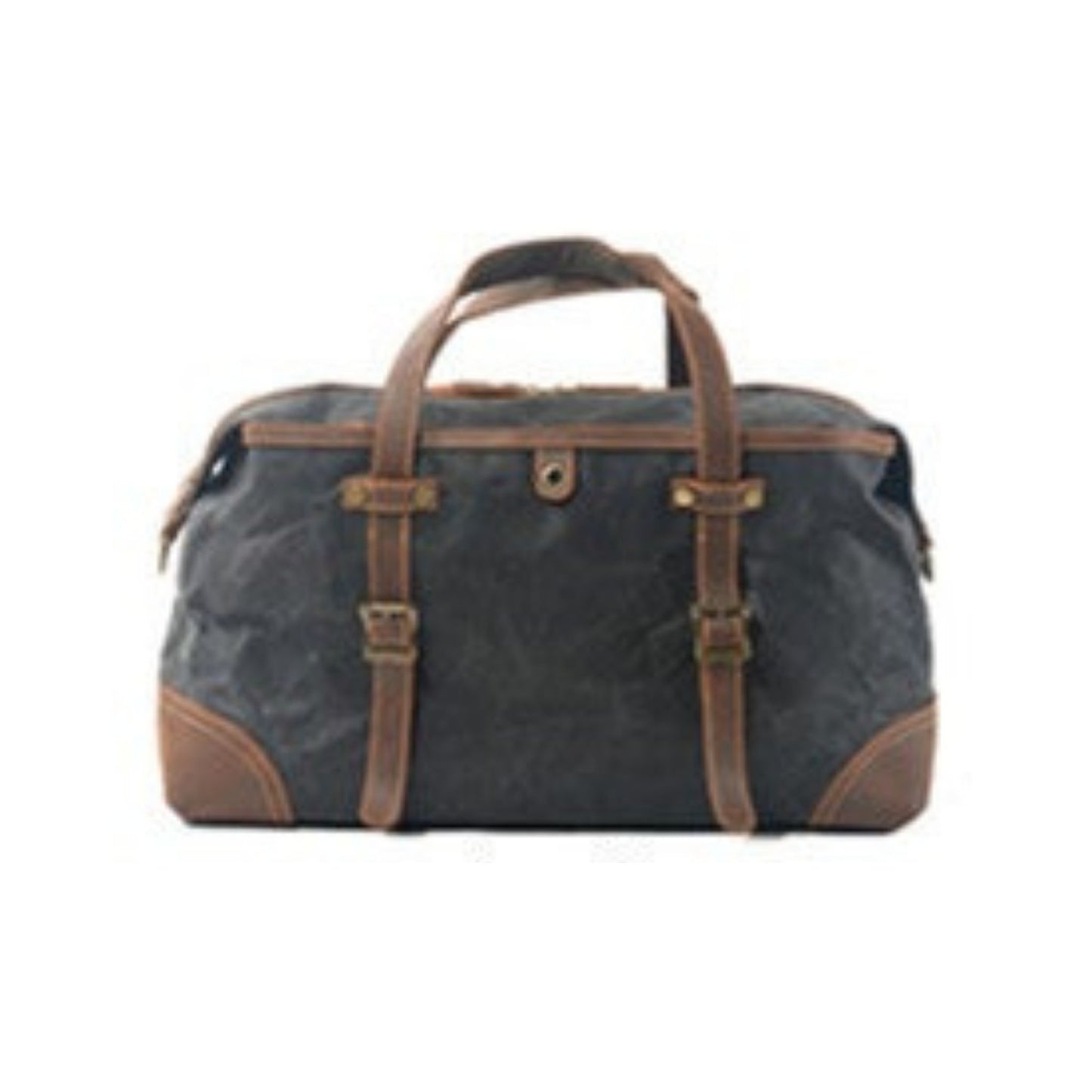 Waxed Canvas Holdall Duffel Bag - Blue Sebe Handmade Leather Bags