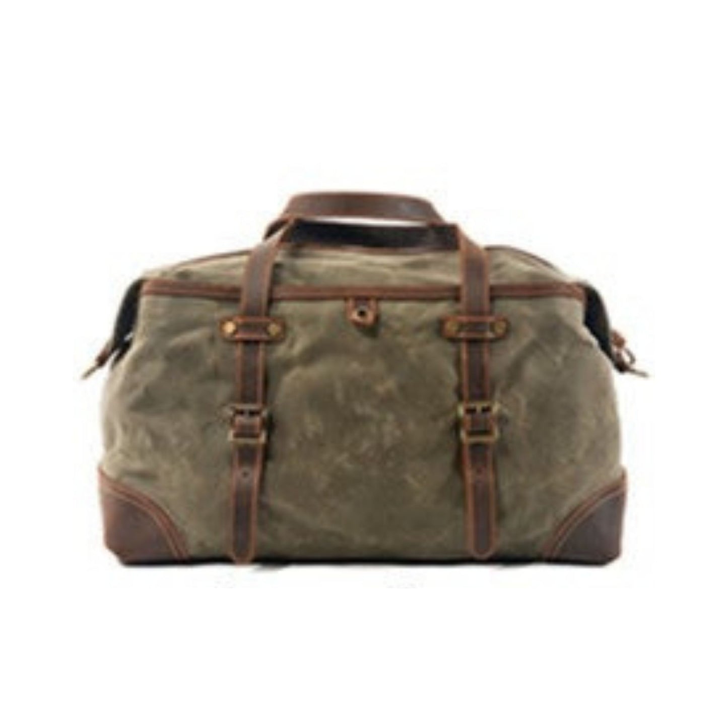 Waxed Canvas Holdall Duffel Bag - Blue Sebe Handmade Leather Bags