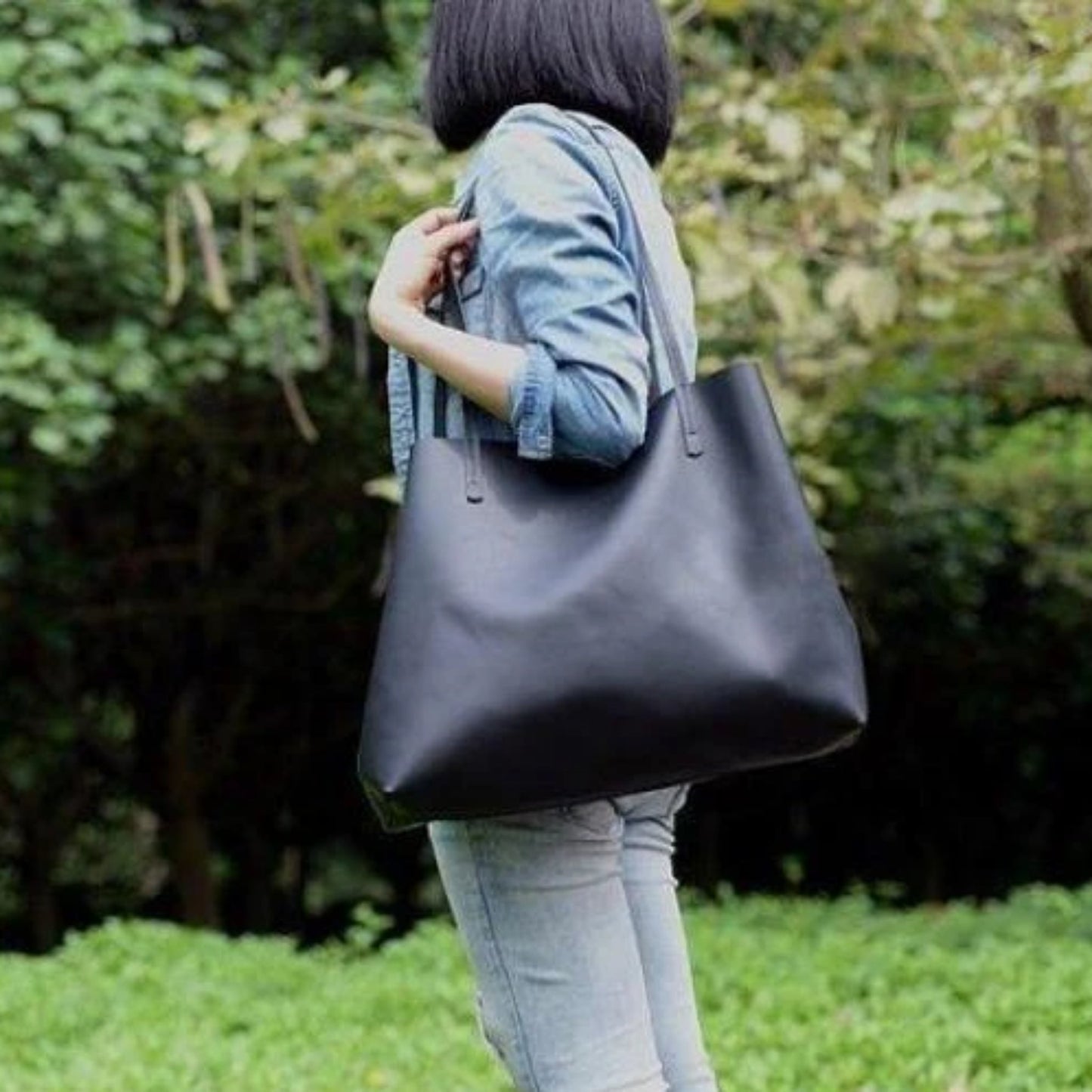 Handmade Vegetable Tanned Full Grain Leather Women Tote Bag, Shopping Bag, Shoulder Bag
