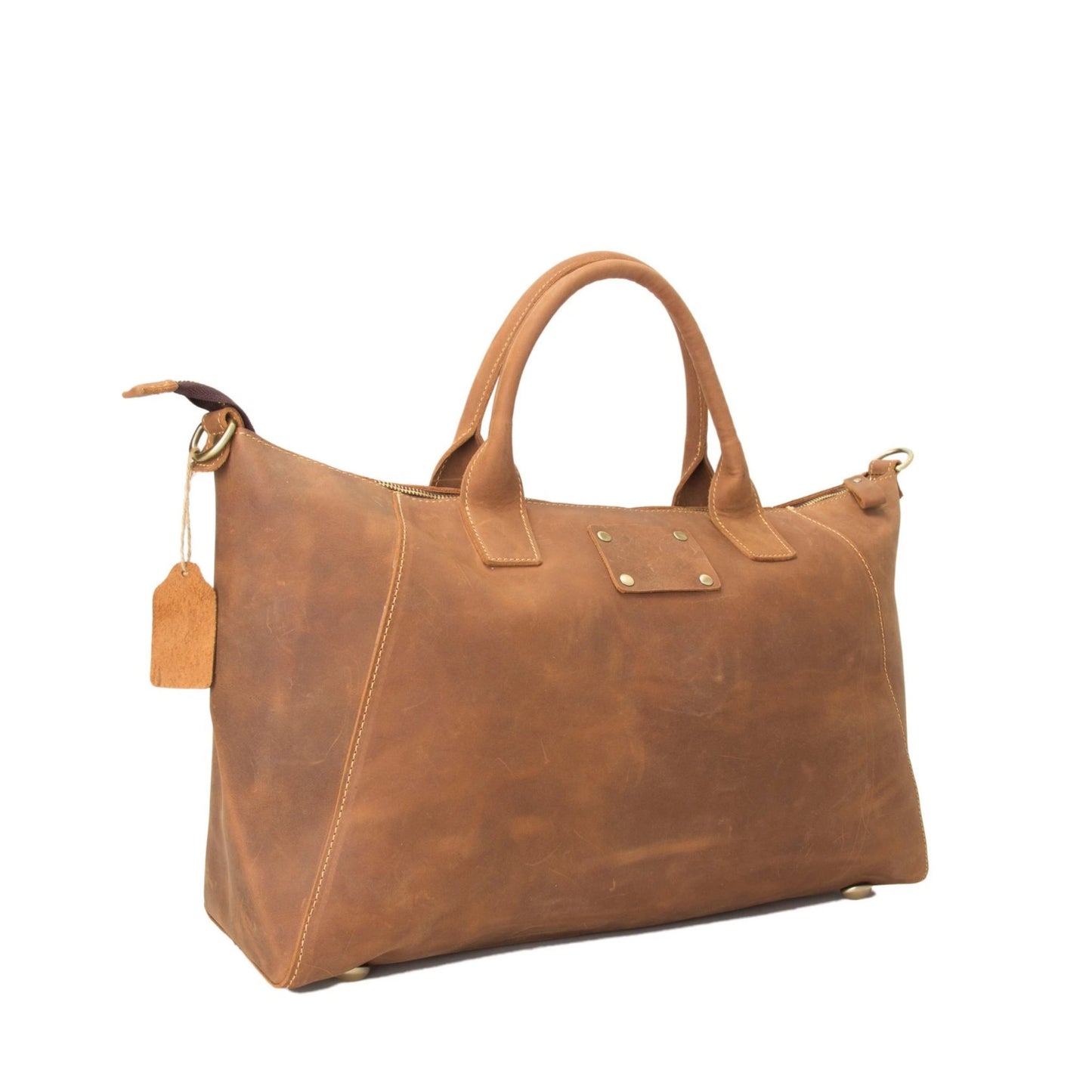 Handmade Genuine Leather Shoulder Tote Handbag - Blue Sebe Handmade Leather Bags