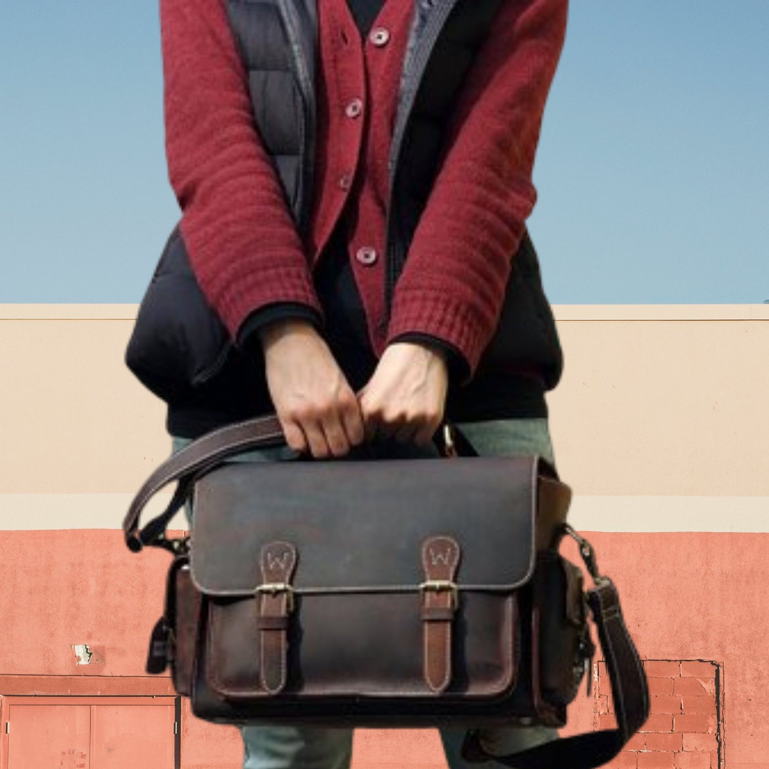 Leather Bag | Satchel, Backpack, Duffle, Suspenders, Tote | Blue Sebe