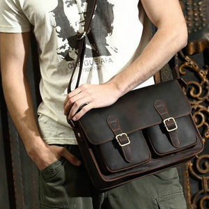 Men Leather Bag | Backpack, Satchel, Duffle Bag, Briefcase | Blue Sebe