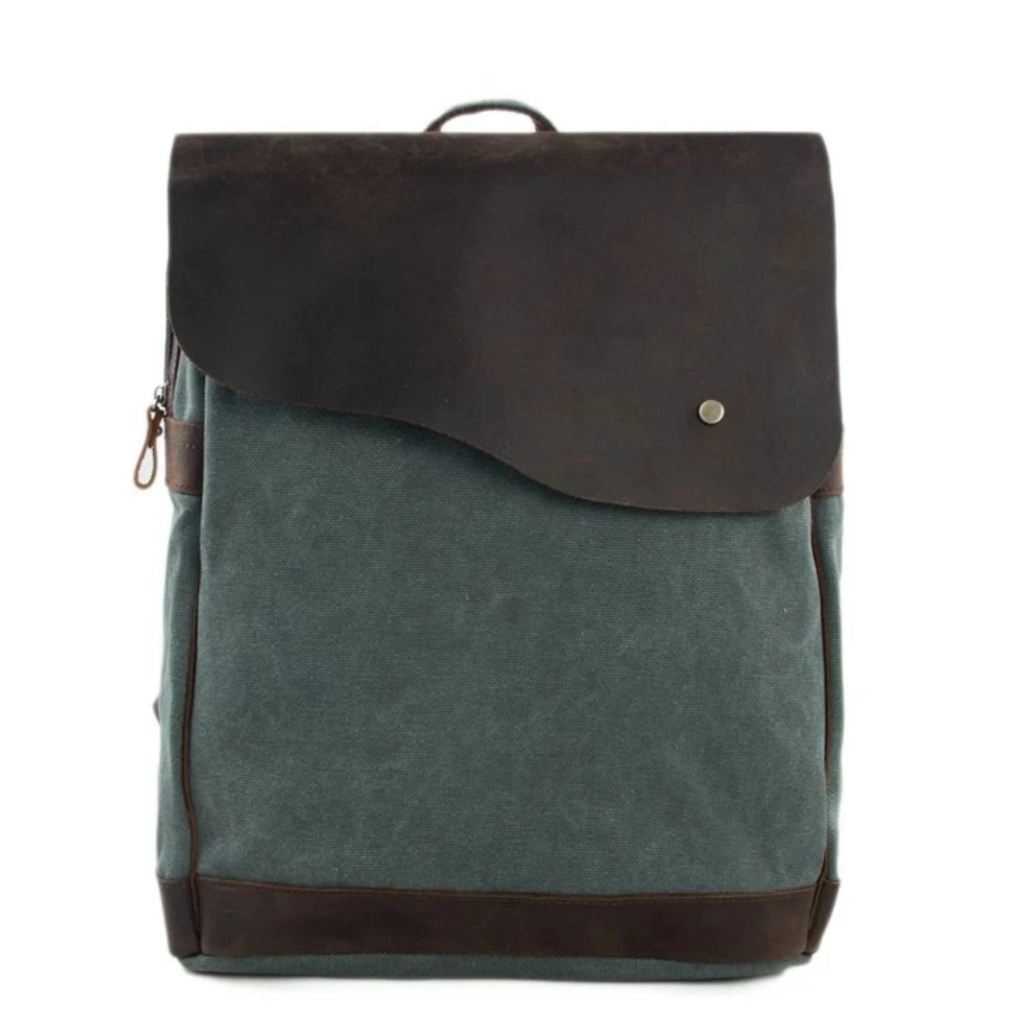 Handmade Canvas with Leather School Backpack