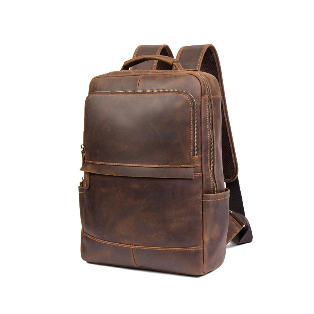 Handmade Crazy Horse Leather Backpack