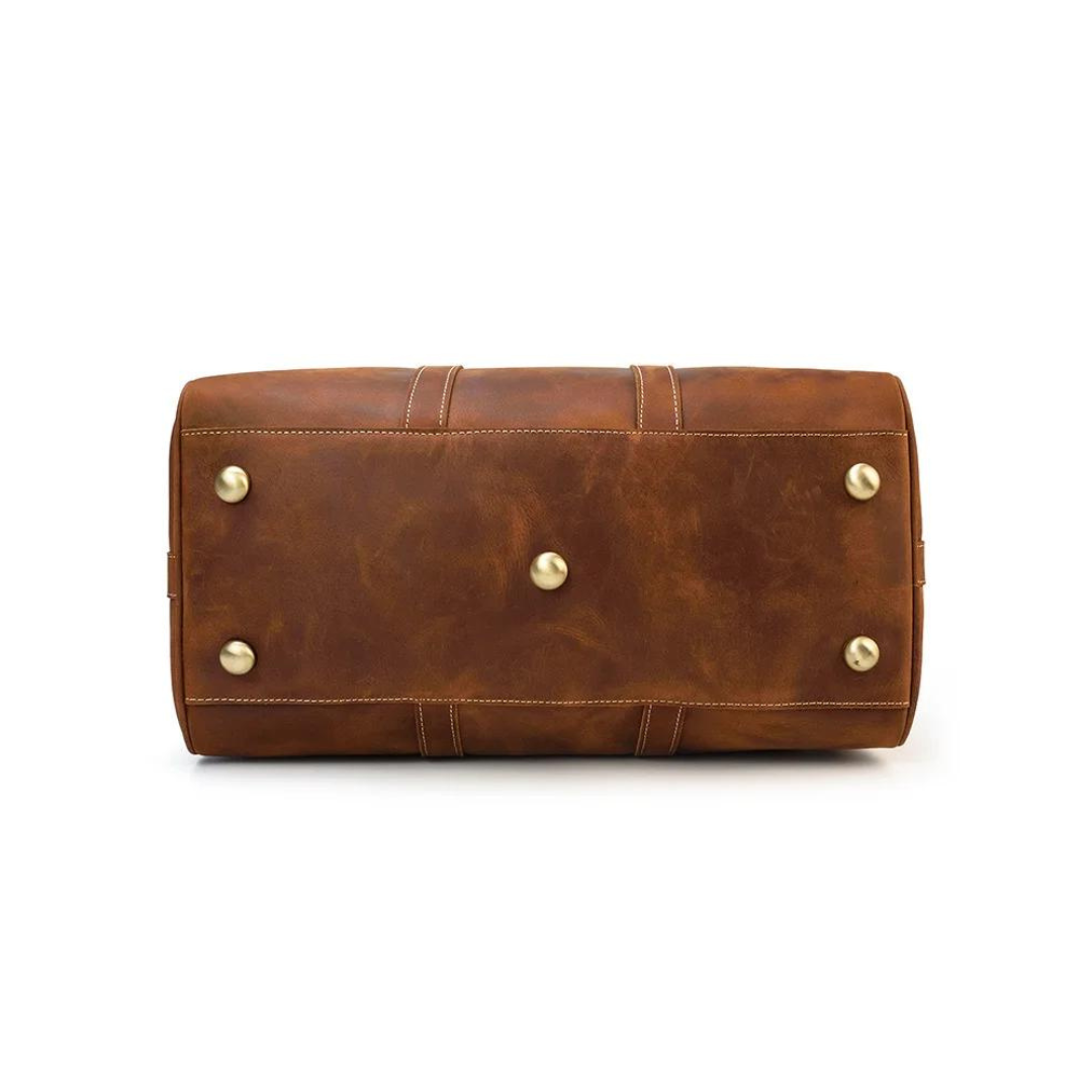 Handcrafted Genuine Leather Travel Bag, Duffle Bag, Overnight Bag, Weekender Bag