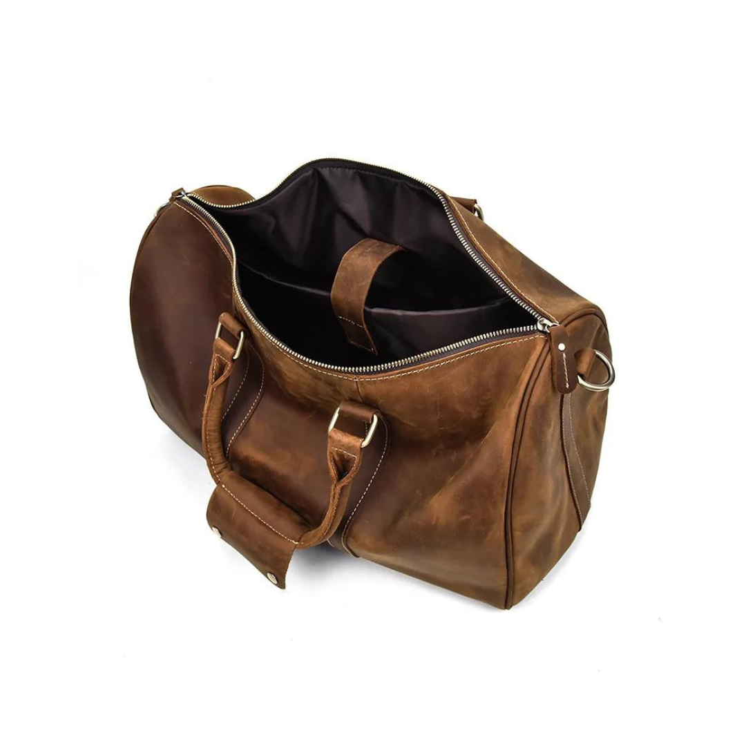Handcrafted Genuine Leather Travel Bag, Duffle Bag, Overnight Bag, Weekender Bag