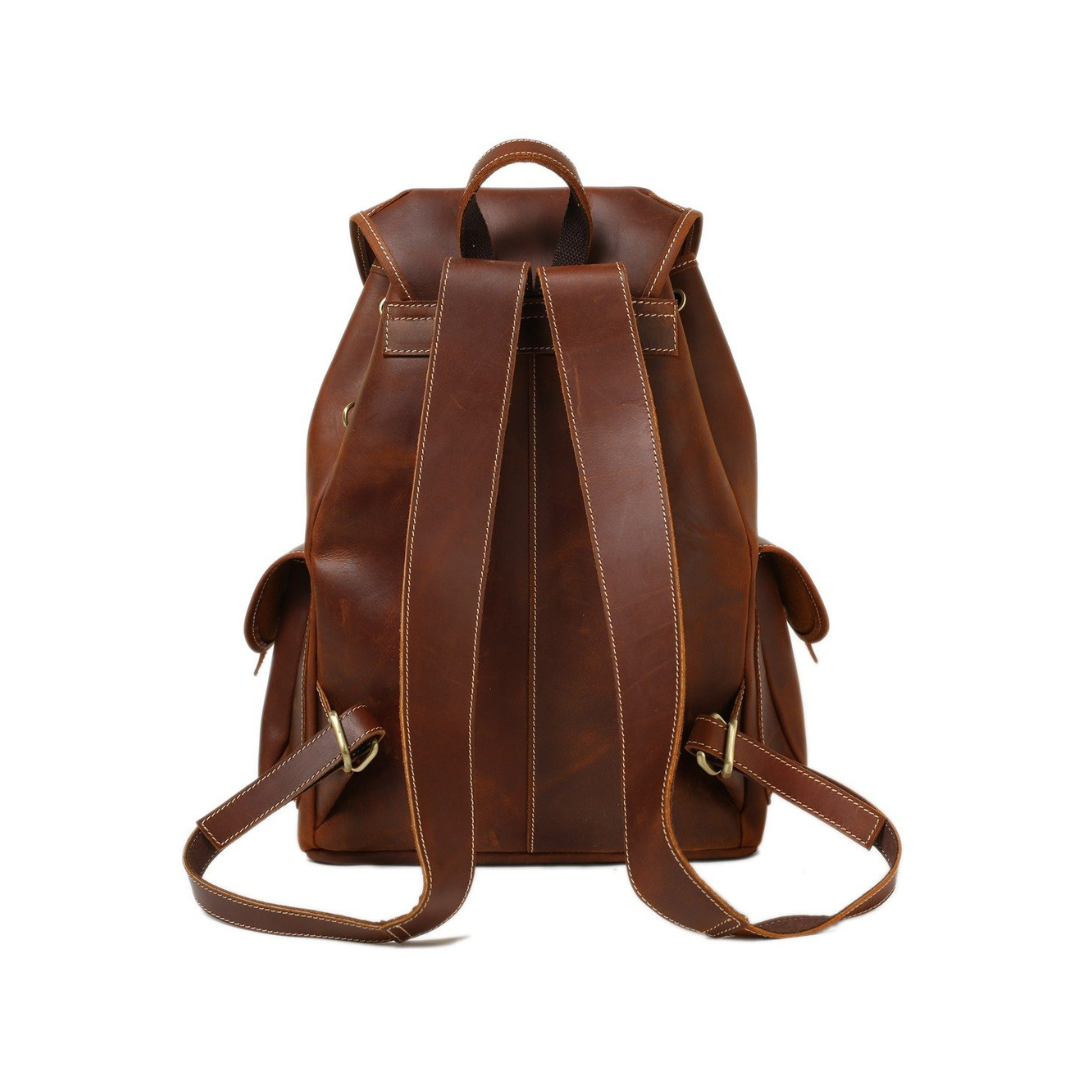 Medium Size Handmade Leather Backpack College Backpack School Backpack