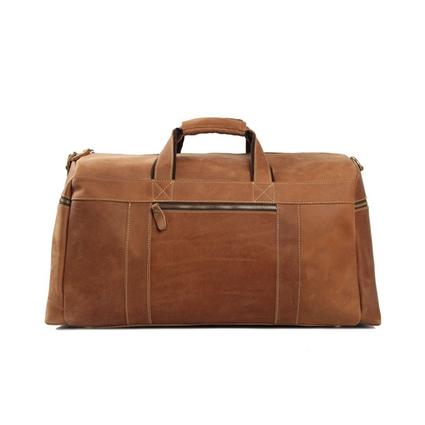 Handmade Retro Genuine Leather Travel Bag - Vintage Brown
