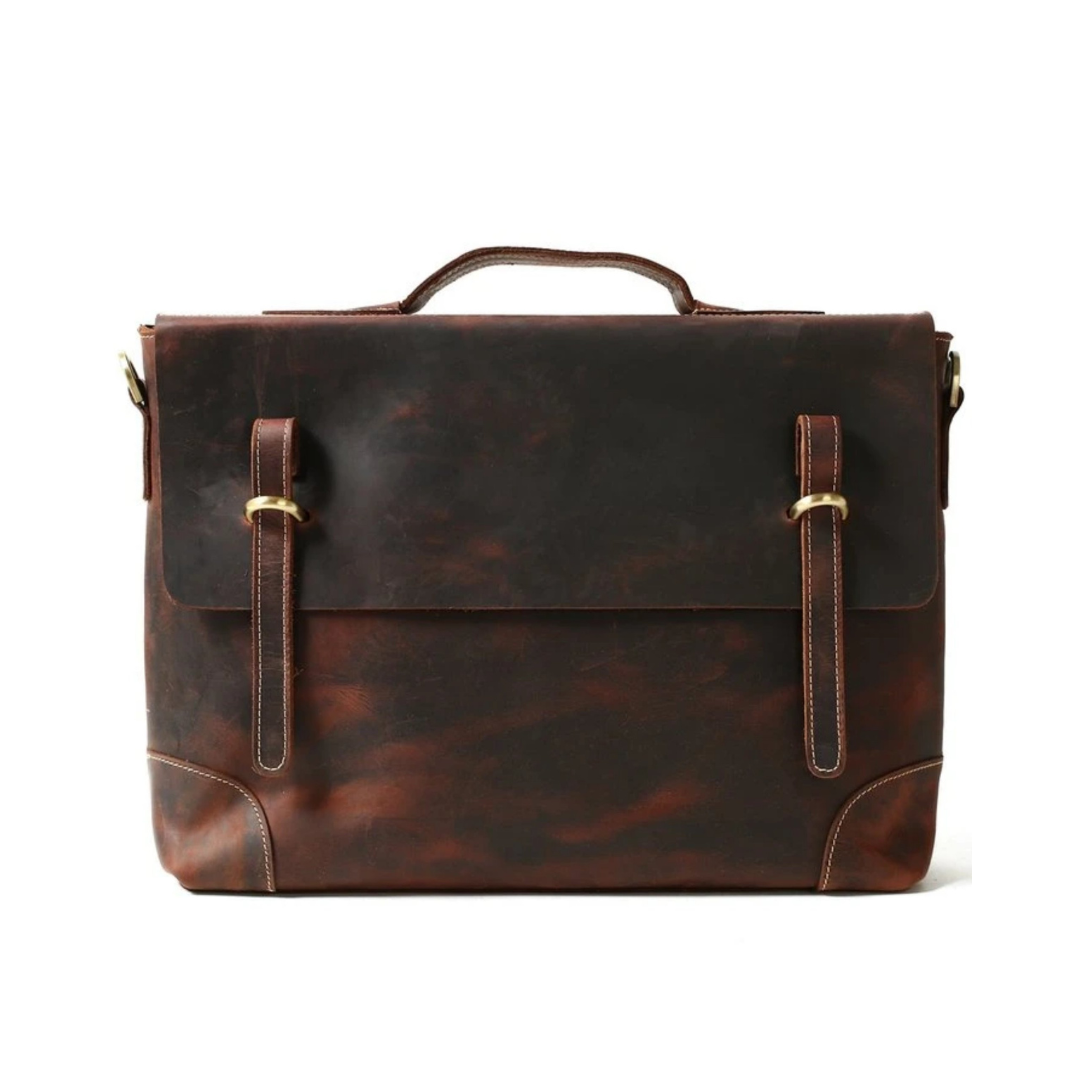 Vintage Crazy Horse Leather Briefcase, Messenger Bag, Laptop Bag, Business Men's Bag
