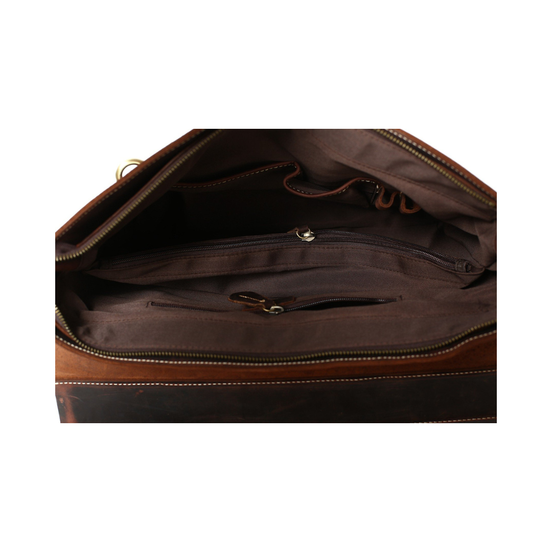 Vintage Crazy Horse Leather Briefcase, Messenger Bag, Laptop Bag, Business Men's Bag