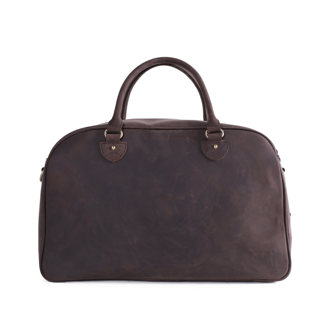 Vintage Top Grain Leather Travel Bag Duffle Bag Holdall