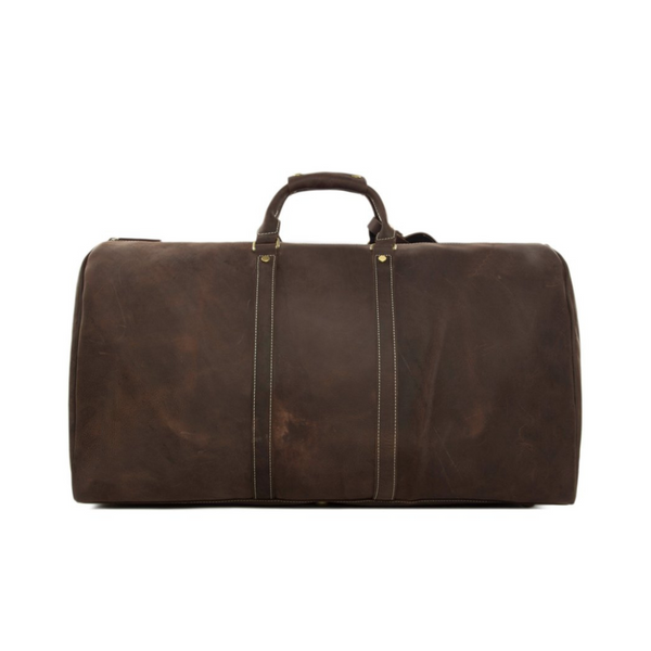 Handmade Extra Large Vintage Full Grain Leather Travel Bag, Duffle Bag, Holdall Luggage Bag