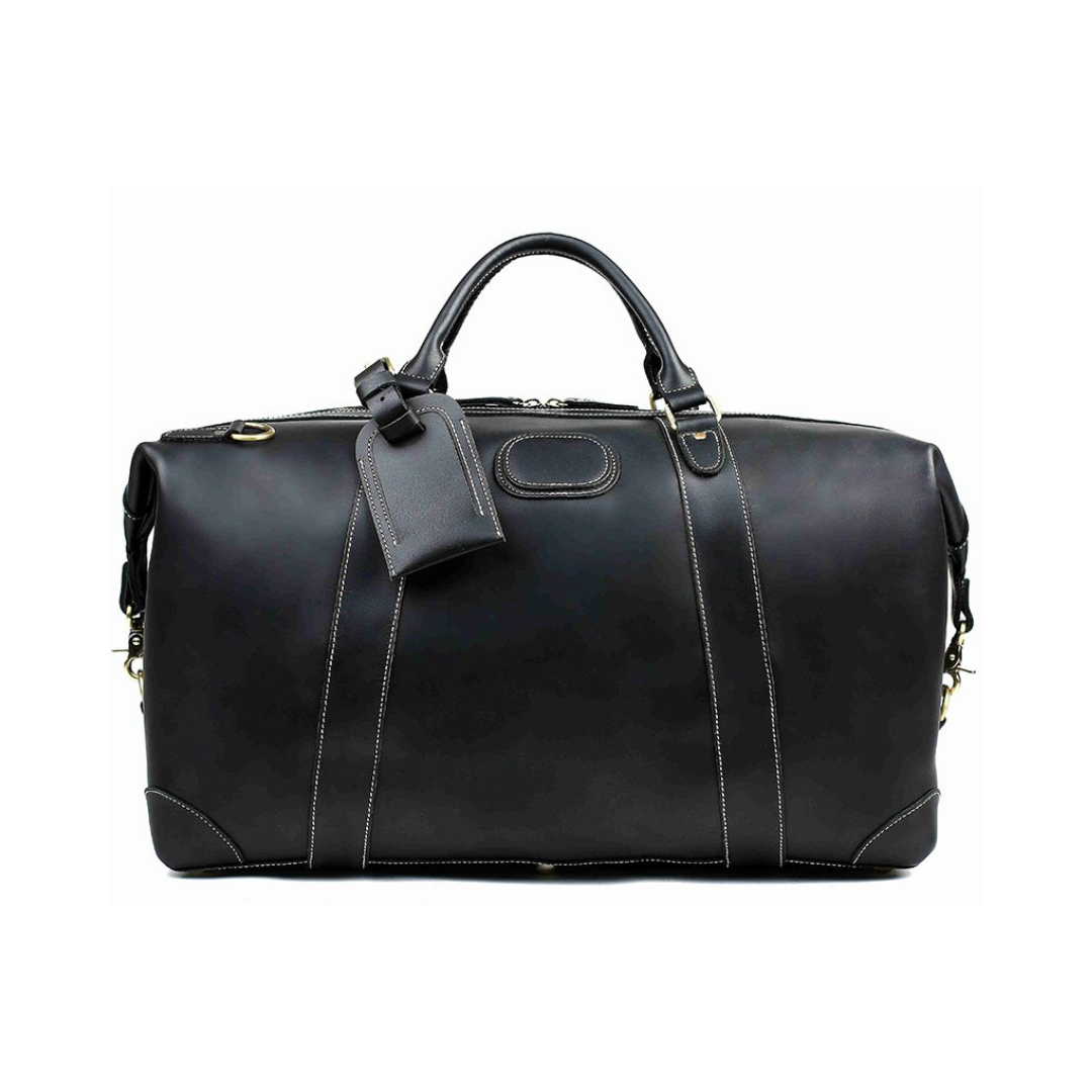 Handmade Vintage Genuine Cowhide Leather Travel Bag, Duffle Bag, Weekender Bag