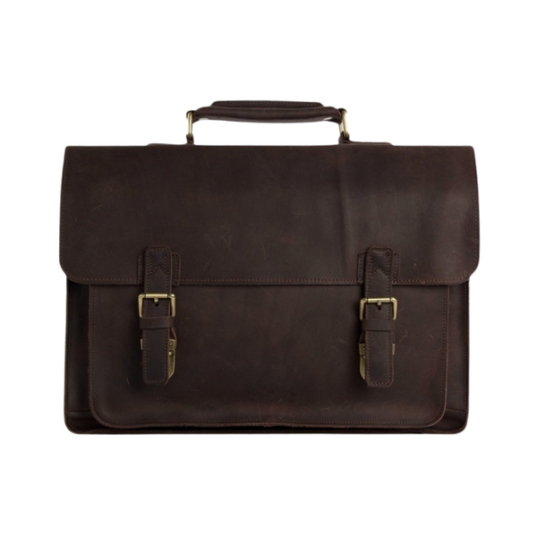 Handmade Vintage Genuine Leather Briefcase Messenger Bag Laptop Bag Men's Handbag