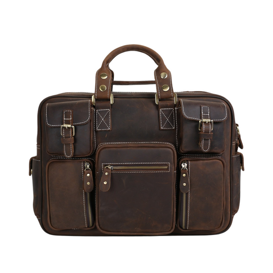 Handcrafted Vintage Extra Large Genuine Leather Travel Bag Duffle Bag Organizer Bag