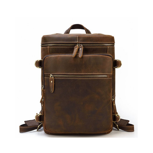Vintage Leather Backpack, Travel Backpack, Hiking Backpack, Leather Rucksack