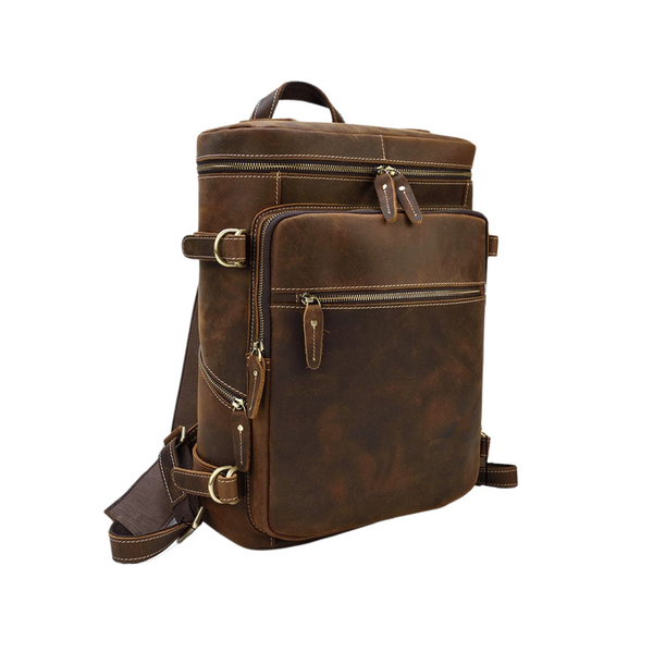Vintage Leather Backpack, Travel Backpack, Hiking Backpack, Leather Rucksack