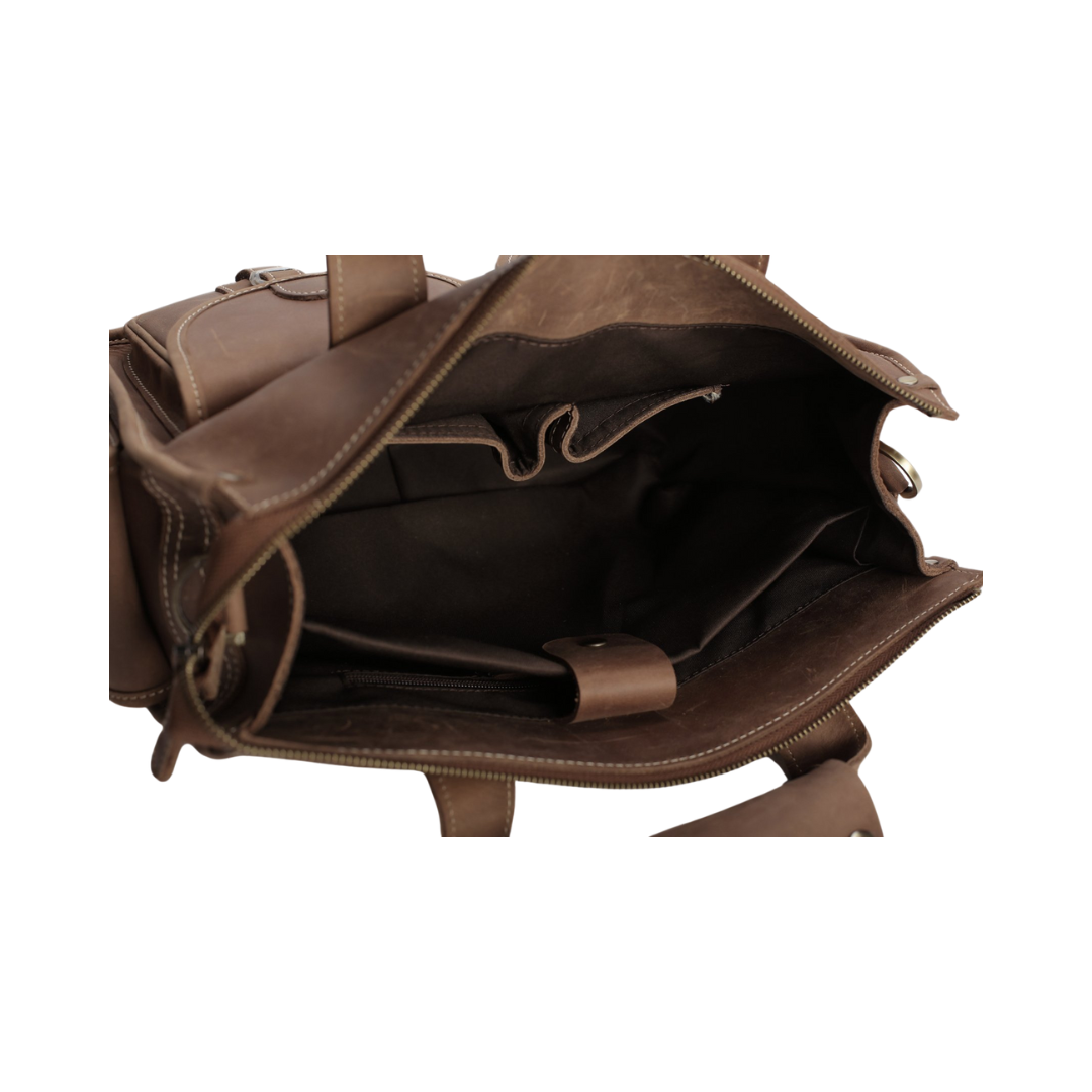 Handmade Vintage Leather Briefcase, Messenger Bag, Men's Handbag