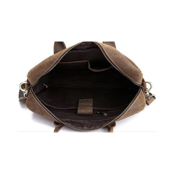 Handmade Vintage Leather Mens Briefcase, 16" Laptop Bag, Messenger Bag&nbsp;