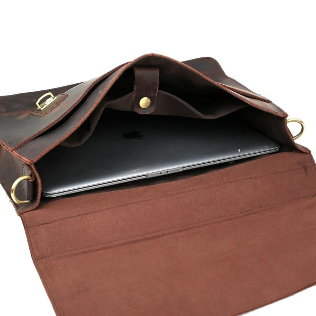 Leather Briefcase Messenger Bag Laptop Bag Men's Bag