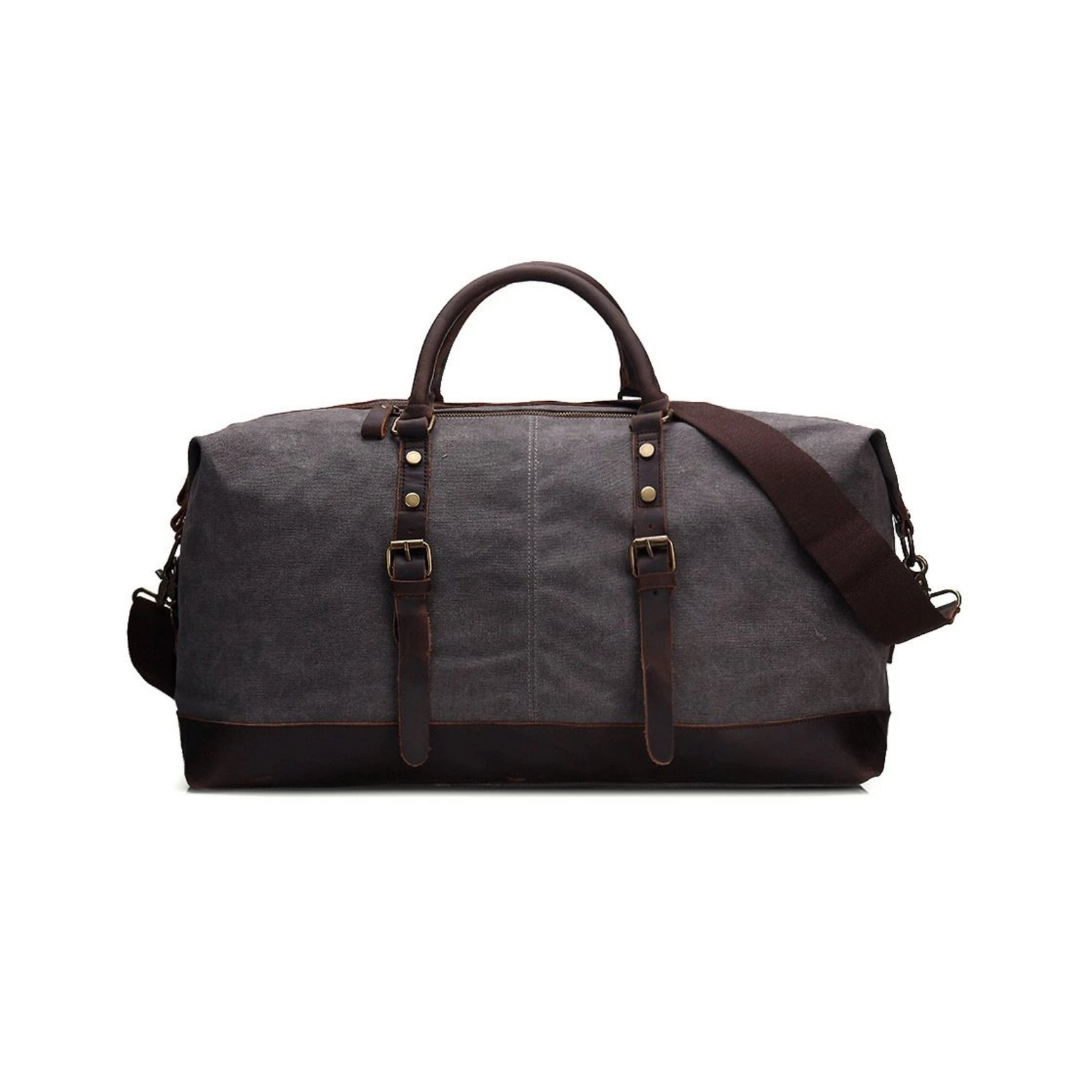 Handmade Waxed Canvas Leather Travel Bag Duffle Bag Holdall Luggage Weekender Bag. 5 colors Available, Free Shipping