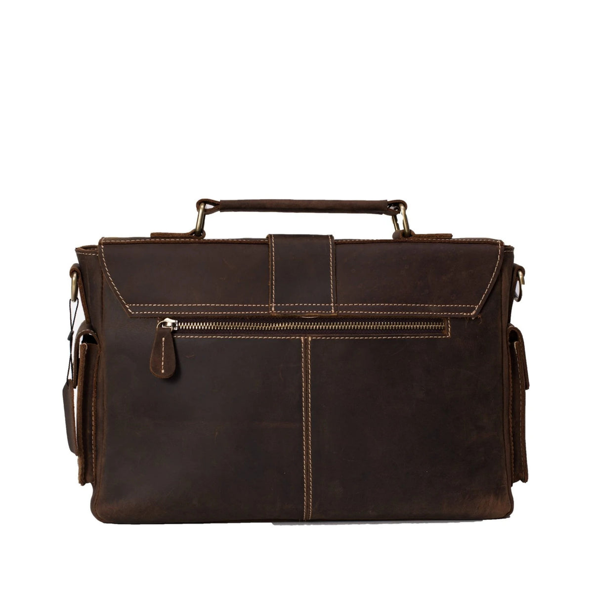 Handmade Genuine Leather Compact Satchel Briefcase | Blue Sebe Handmade ...