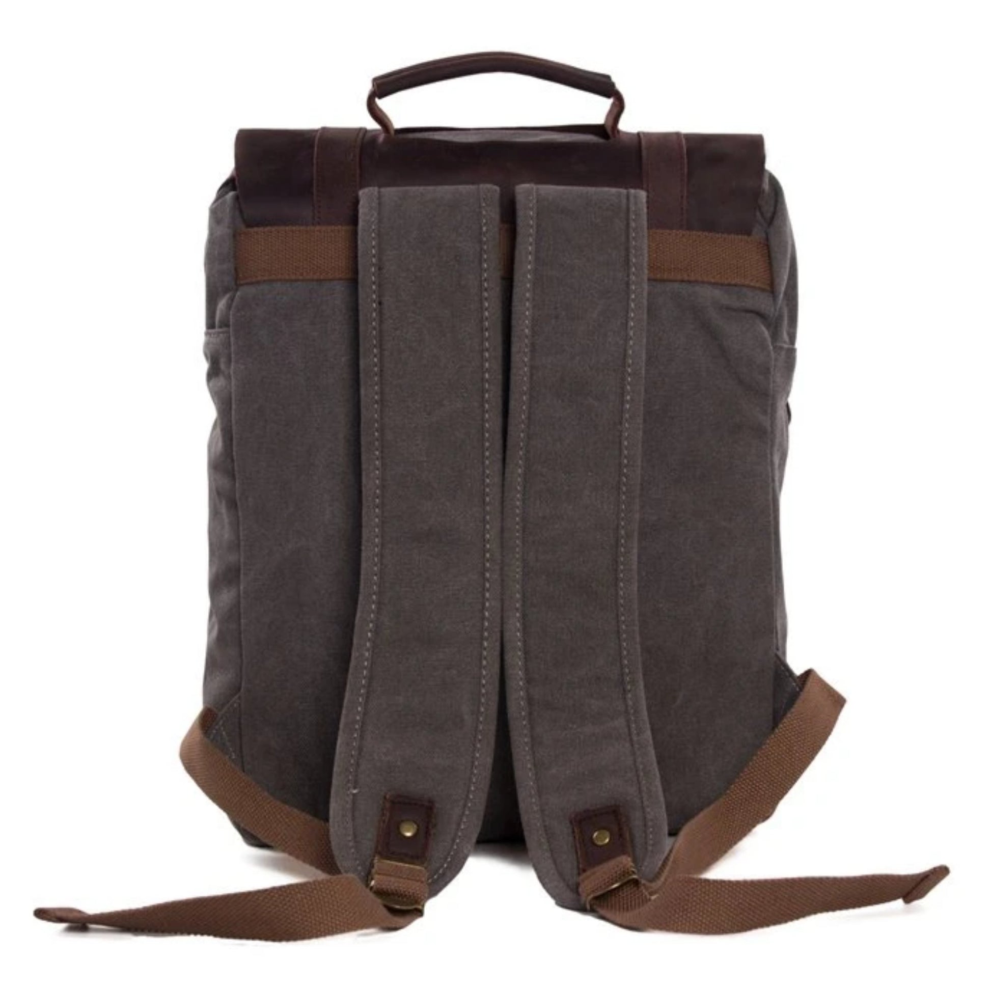 Waxed Canvas and Leather Double strap Backpack