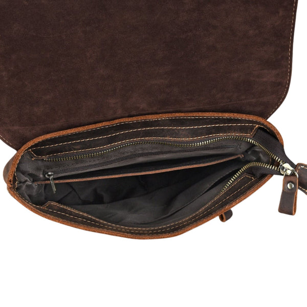 Handmade Genuine Leather Men Backpack - Blue Sebe Handmade Leather Bags