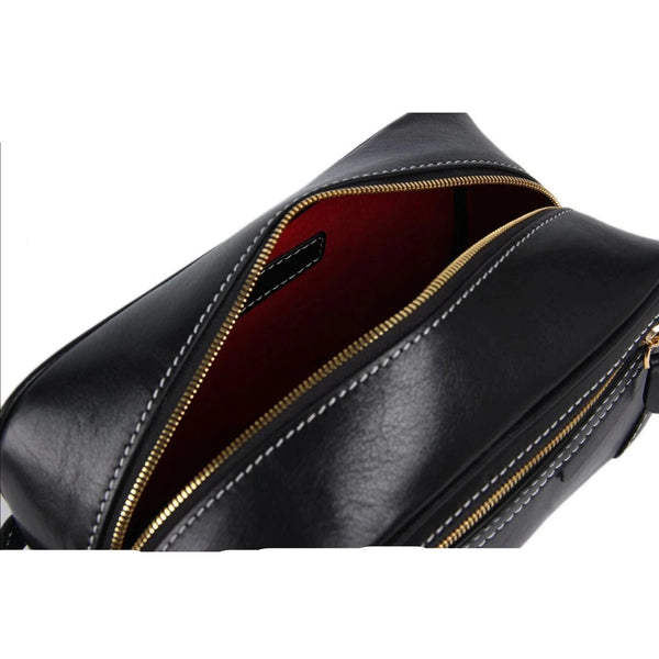 Handmade Full Grain Vegetable Tanned Leather Travel Kit - Blue Sebe Handmade Leather Bags