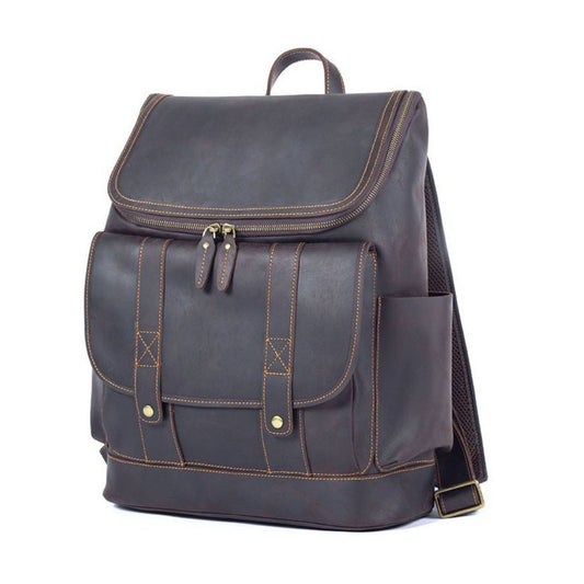 Vintage Leather Travel Backpack/Rucksack - Blue Sebe Handmade Leather Bags